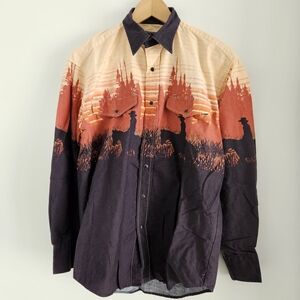 Roper Western Pearl Snap Shirt Small
